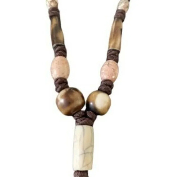 Bohemian Beaded Tassel Necklace - Picture 4 of 5